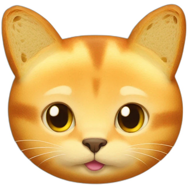 cat made of bread emoji