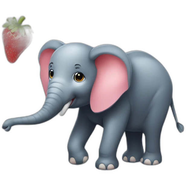 éléphant fraise emoji