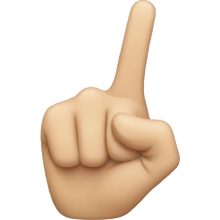 finger pointing to the screen emoji