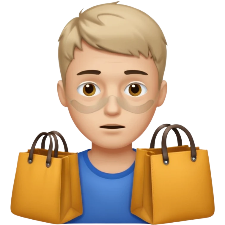 a fair-haired guy with a short haircut, abrasions on his face and bags under his eyes emoji