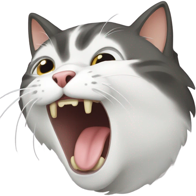 Cat yawning emoji