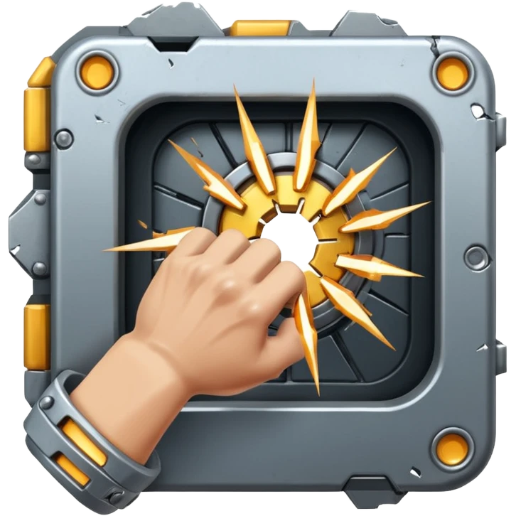 a sci fi themed fist punching through a module emoji