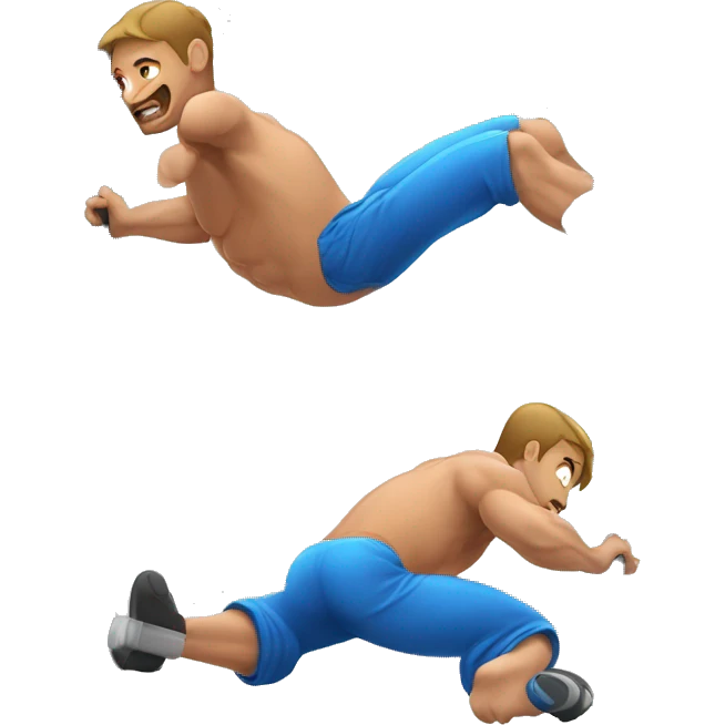 A guy doing calisthenics  planch on bar emoji