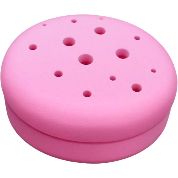 Light pink makeup sponge, minimal composition emoji