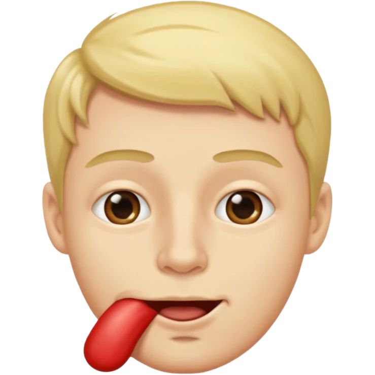 Tommy with foot near his mouth emoji