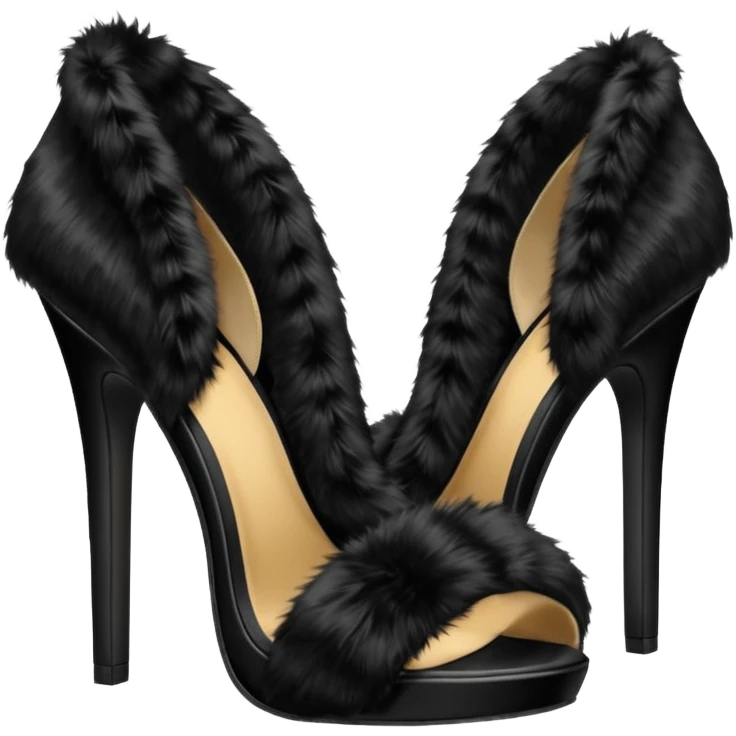 Heels with fur emoji