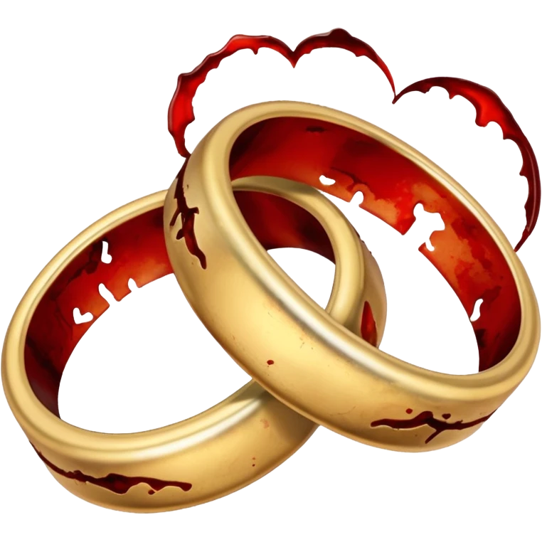 2 bloody wedding rings emoji