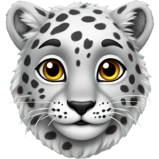 A cute snow leopard  emoji