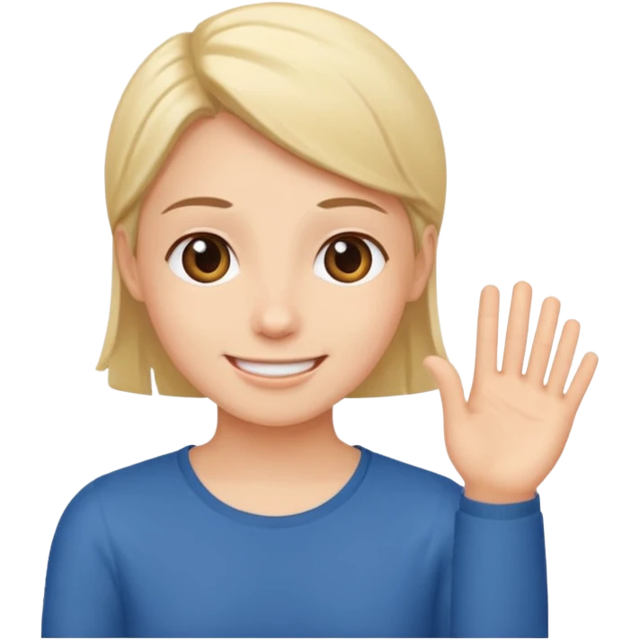 We both sat down, and she started the conversation emoji