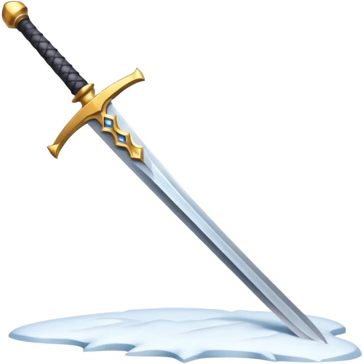 sharp sword in snow, emoji