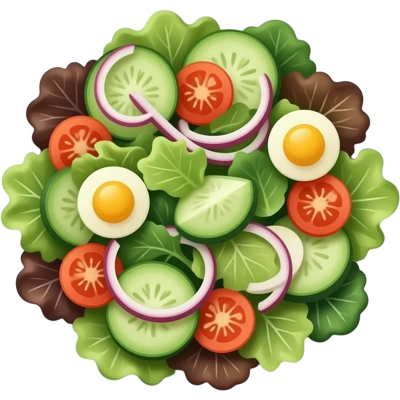 nutritious plate of salad emoji