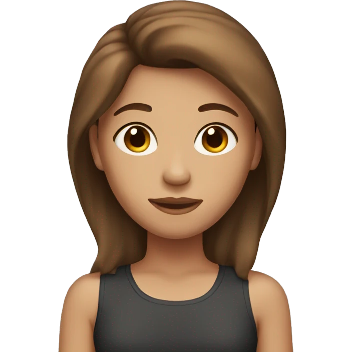 Trans girl with brown hair  emoji