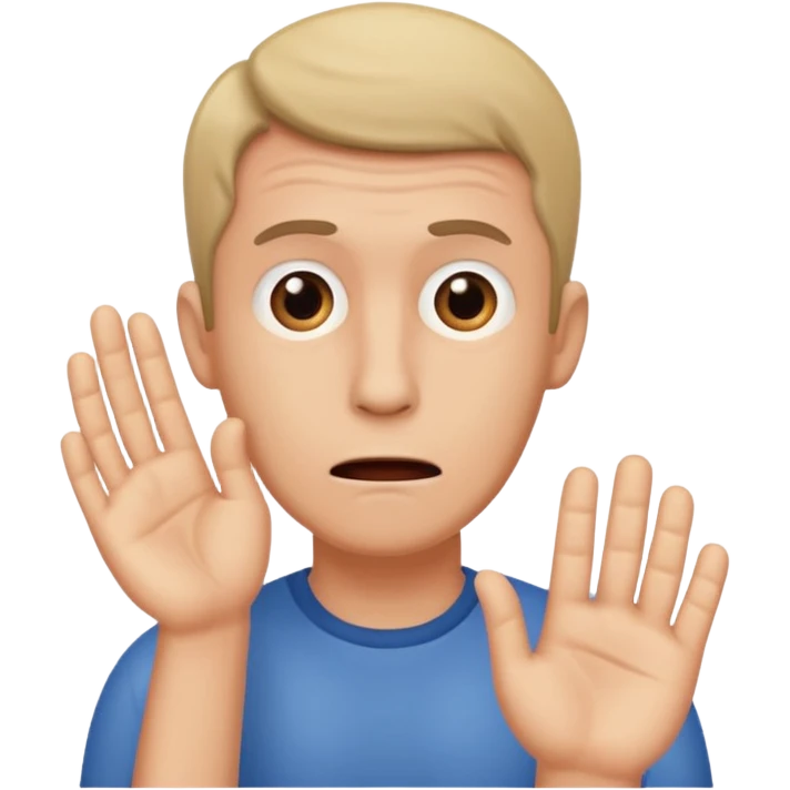 Guy scared to touch a penis  emoji