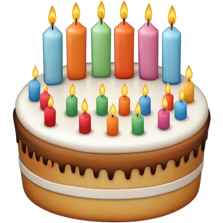 A handwritten mathematical Pi number that is celebrating a birthday with a cake emoji