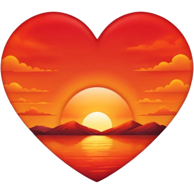 Sunset heart emoji