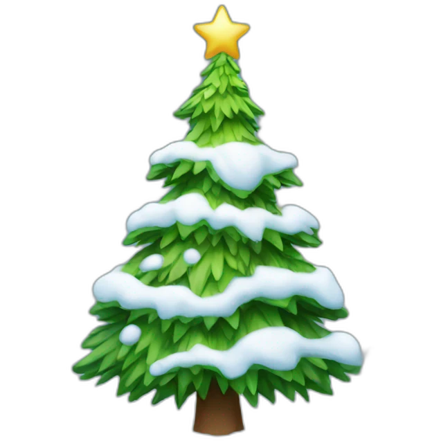 christmas tree snow emoji