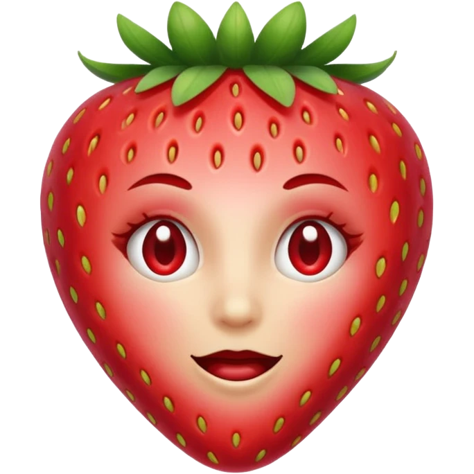 Cute strawberry face  emoji