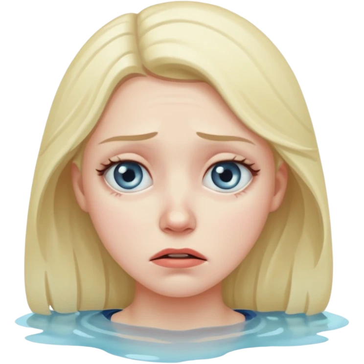 very sick and sad woman emoji