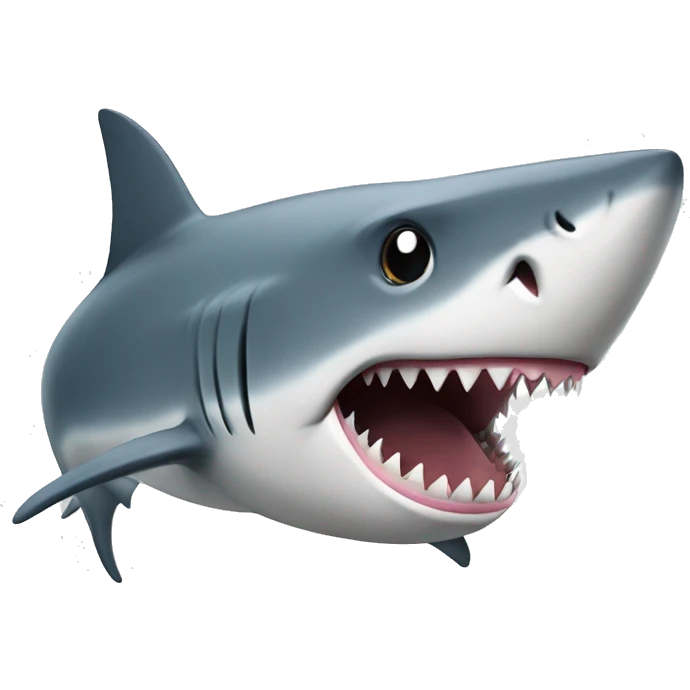 Shark with a top han  emoji