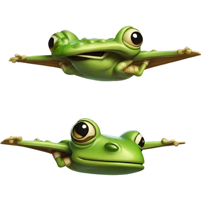 slack frog flying an xwing emoji