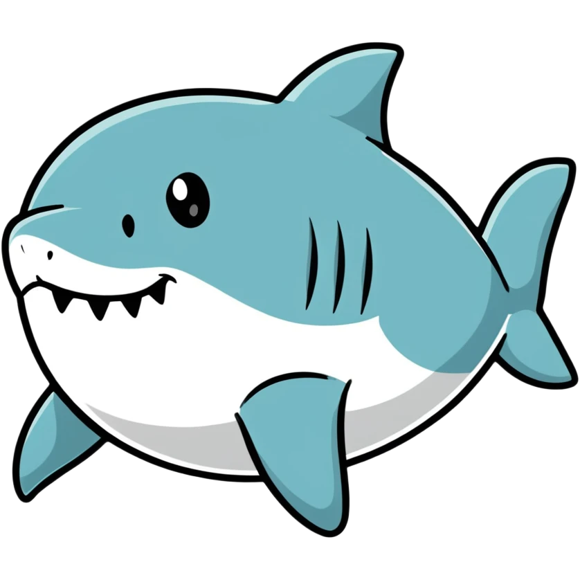 shark wearing a black top hat emoji