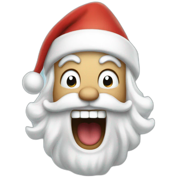 Santa scream emoji