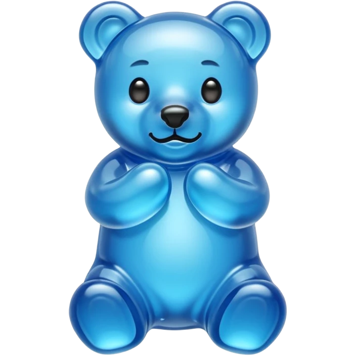 Gummy bear (blue multicolor)  emoji