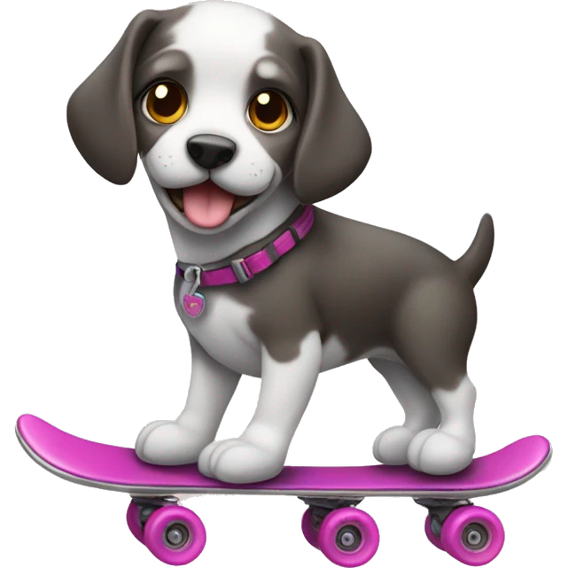 Perro en patines  emoji
