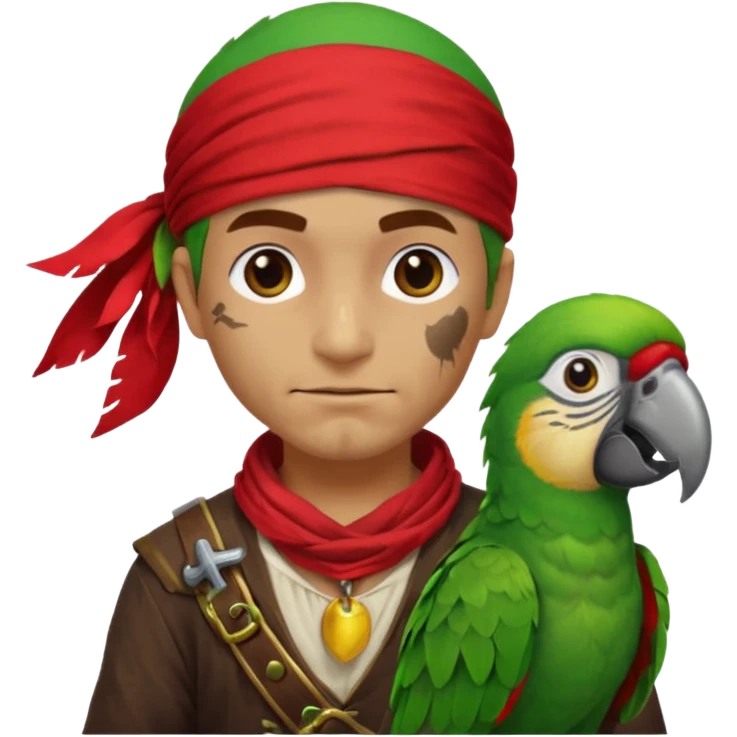 pirate and parrot emoji