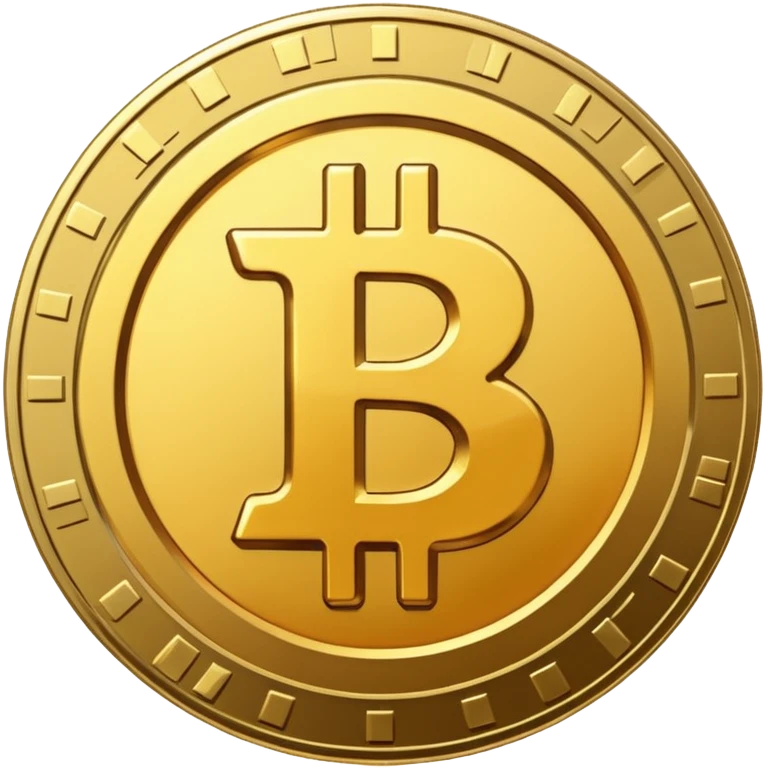 make a golden crypto bitcoin coin emoji