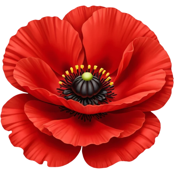 Red poppy emoji