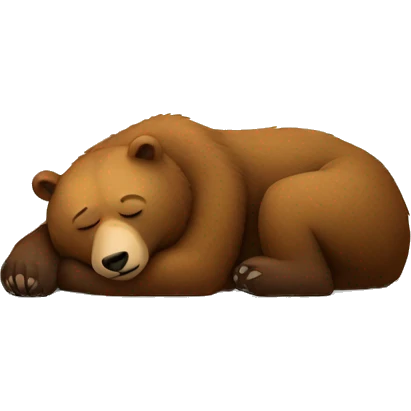 Realistic bear sleeping  emoji