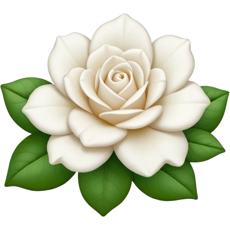 Rosa blanca tipo gardenia sin hojas emoji