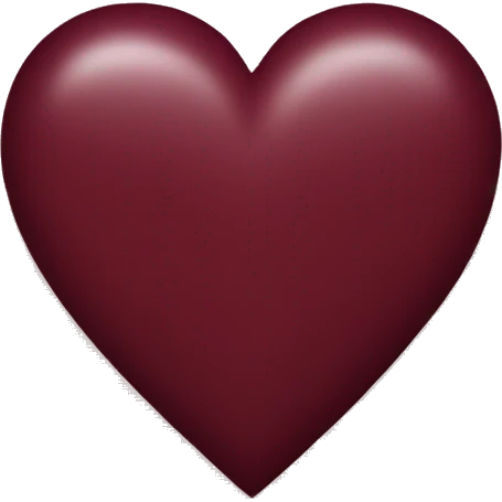 burgundy color heart emoji emoji
