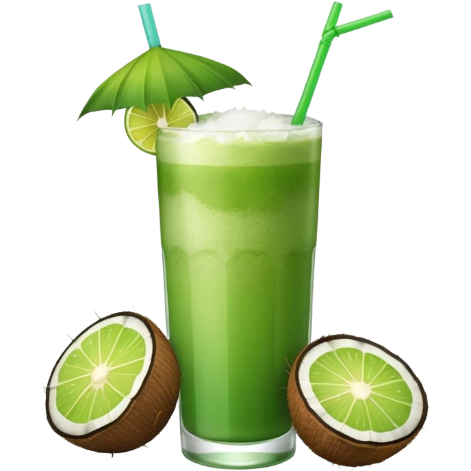 green coconut drink emoji
