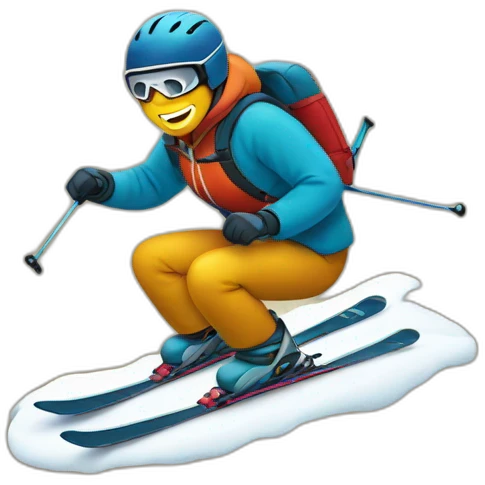 Create an emoji representing man skiing emoji
