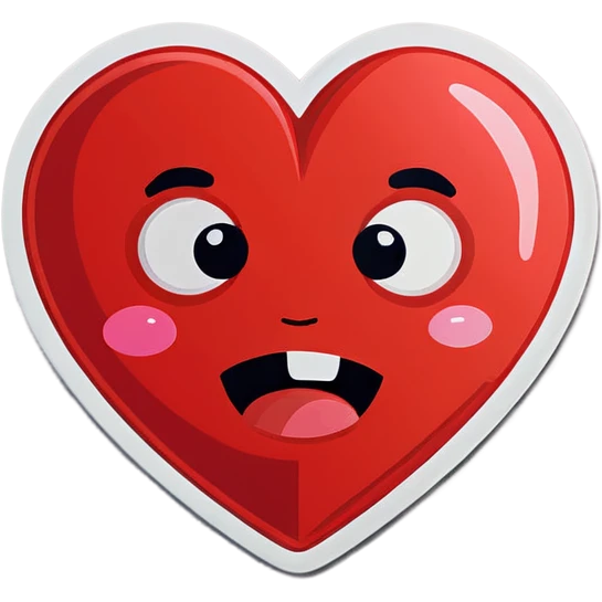 Heart with a face emoji