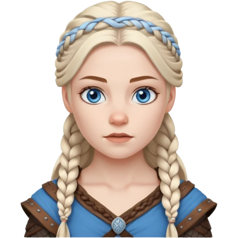 Viking female slave with blue eyes  and no helmet  emoji