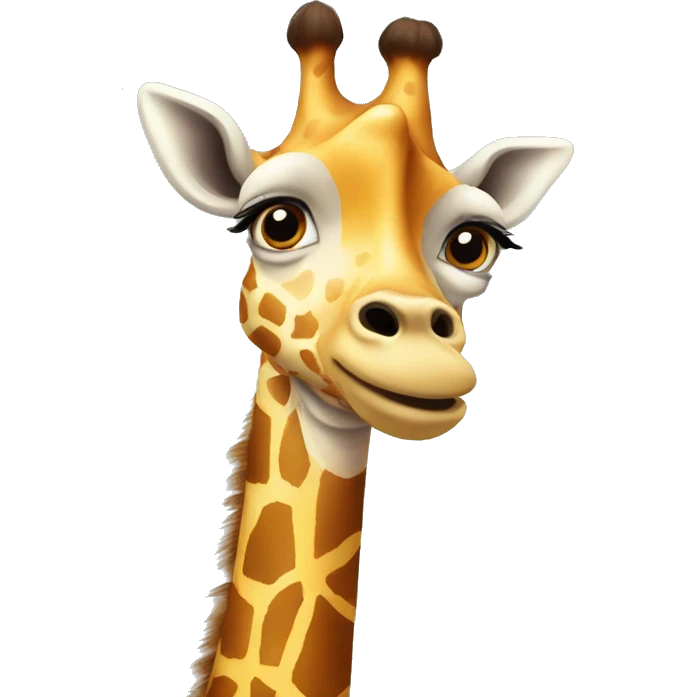 funny looking giraffe emoji