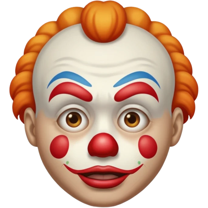 Taking off clown emoji face to reveal truly disappointed face emoji emoji