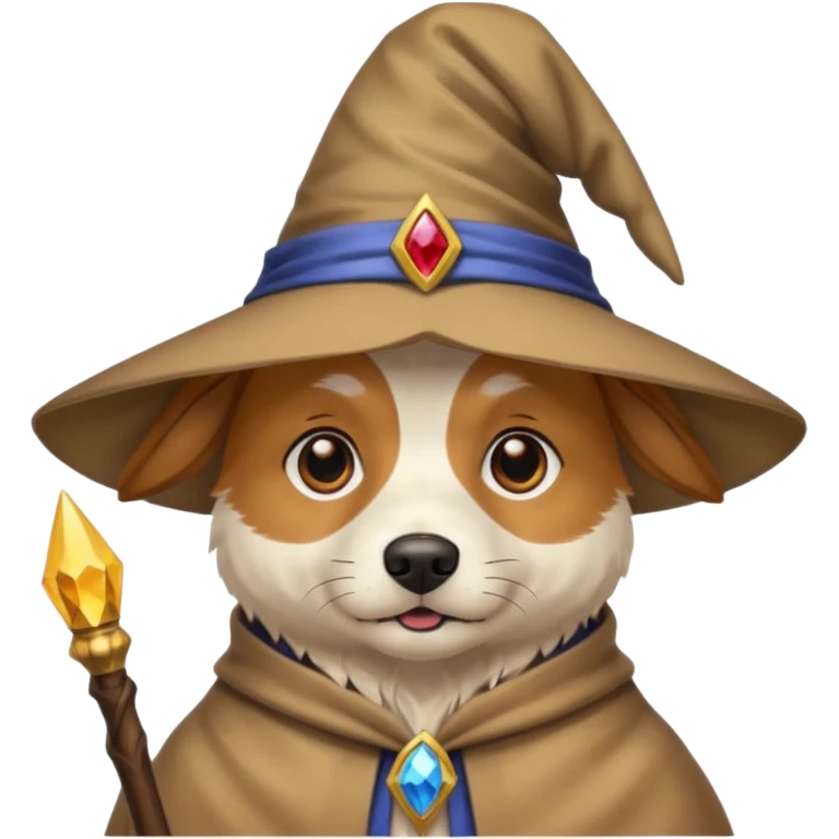 Dog wizard emoji