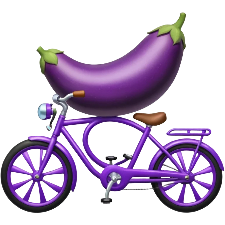 eggplant on a bike emoji