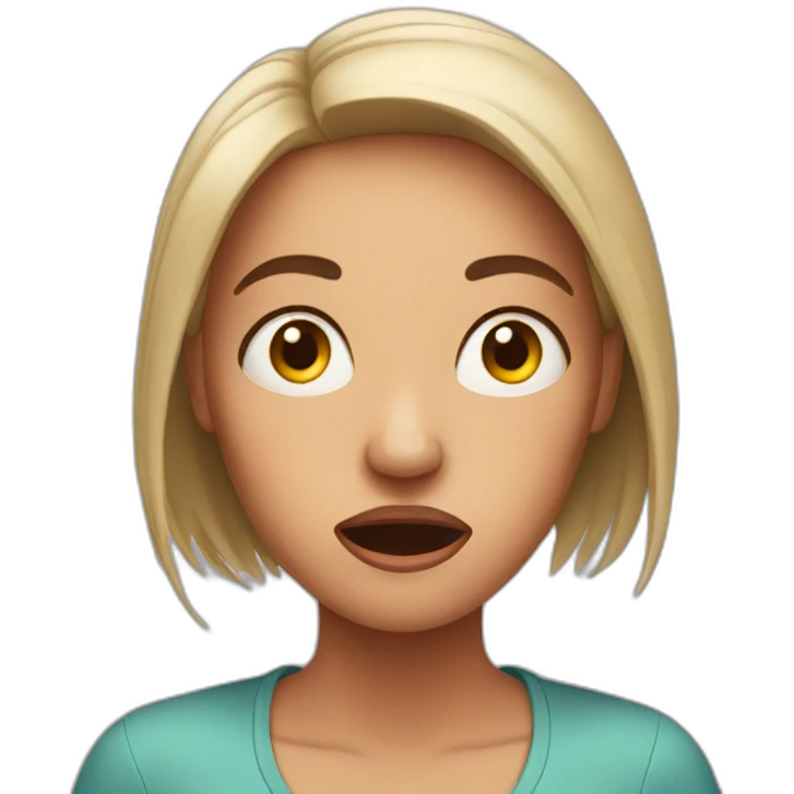 Women looking scared emoji