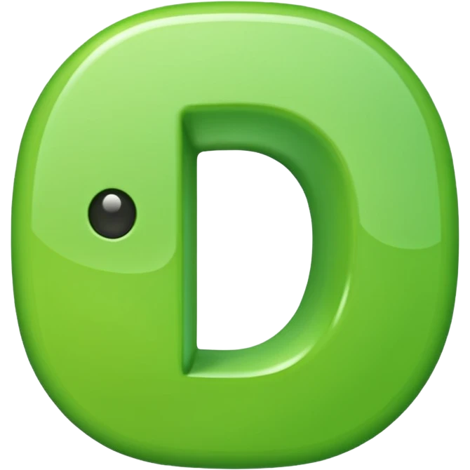 make emolji letter Б  light Green color emoji