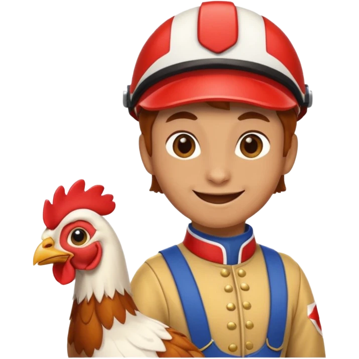 Chicken jockey ￼ emoji