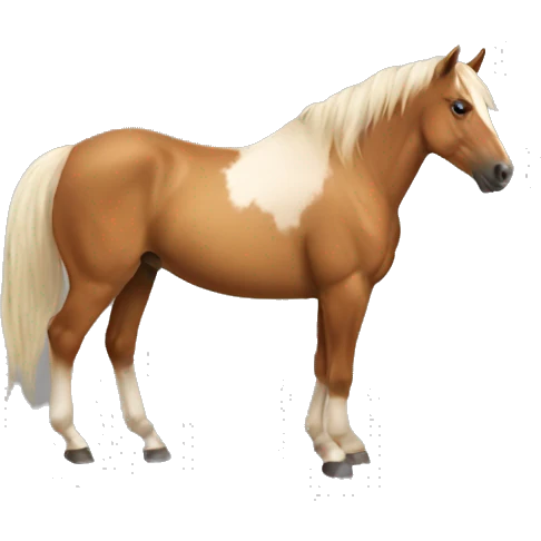 Realistic tan mustang horse emoji