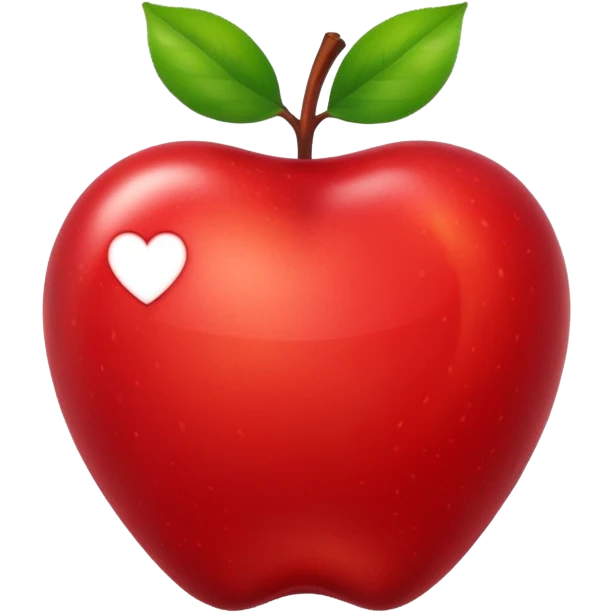 apple in a heart shape emoji