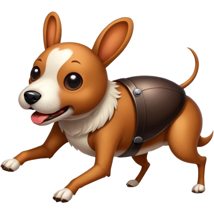 Beetle chasing a dog emoji
