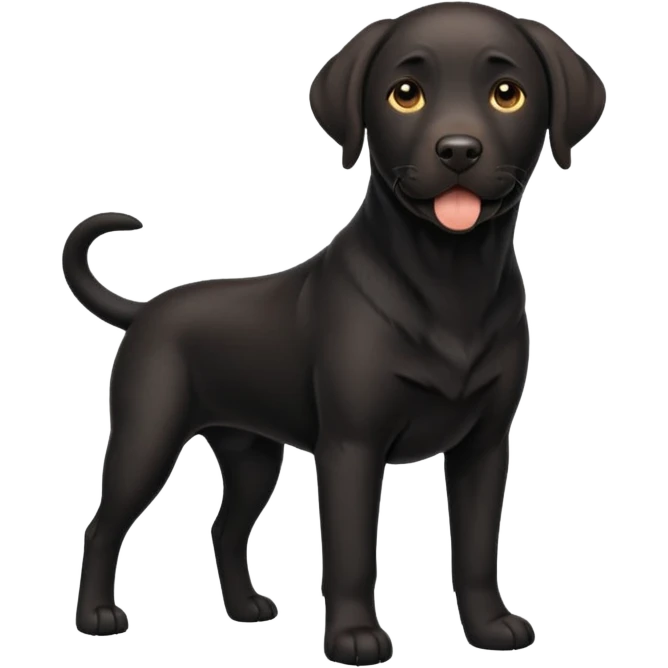 Black adult Labrador emoji