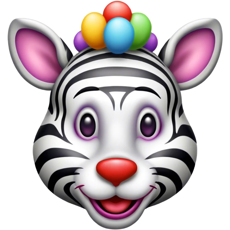 Zebra as a clown emoji